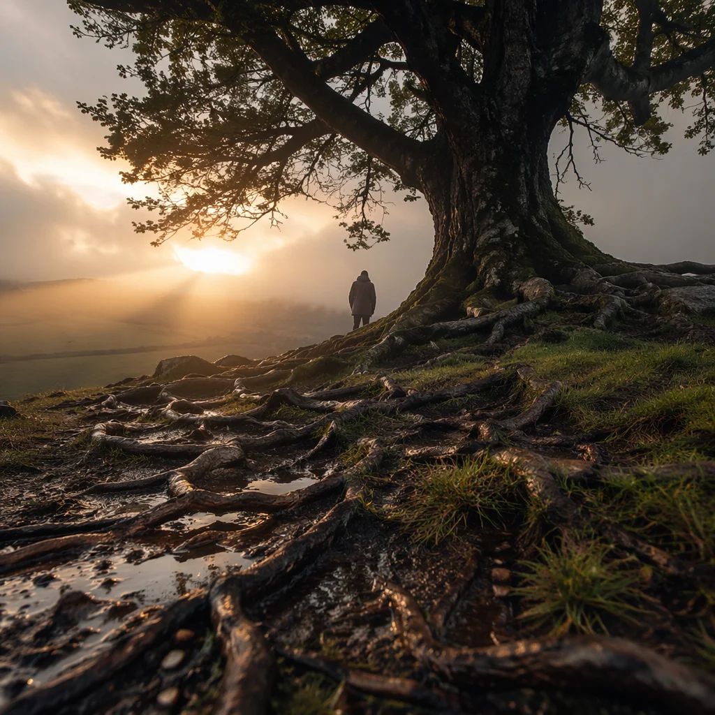 Faithful Ancient Oak with Deep Roots