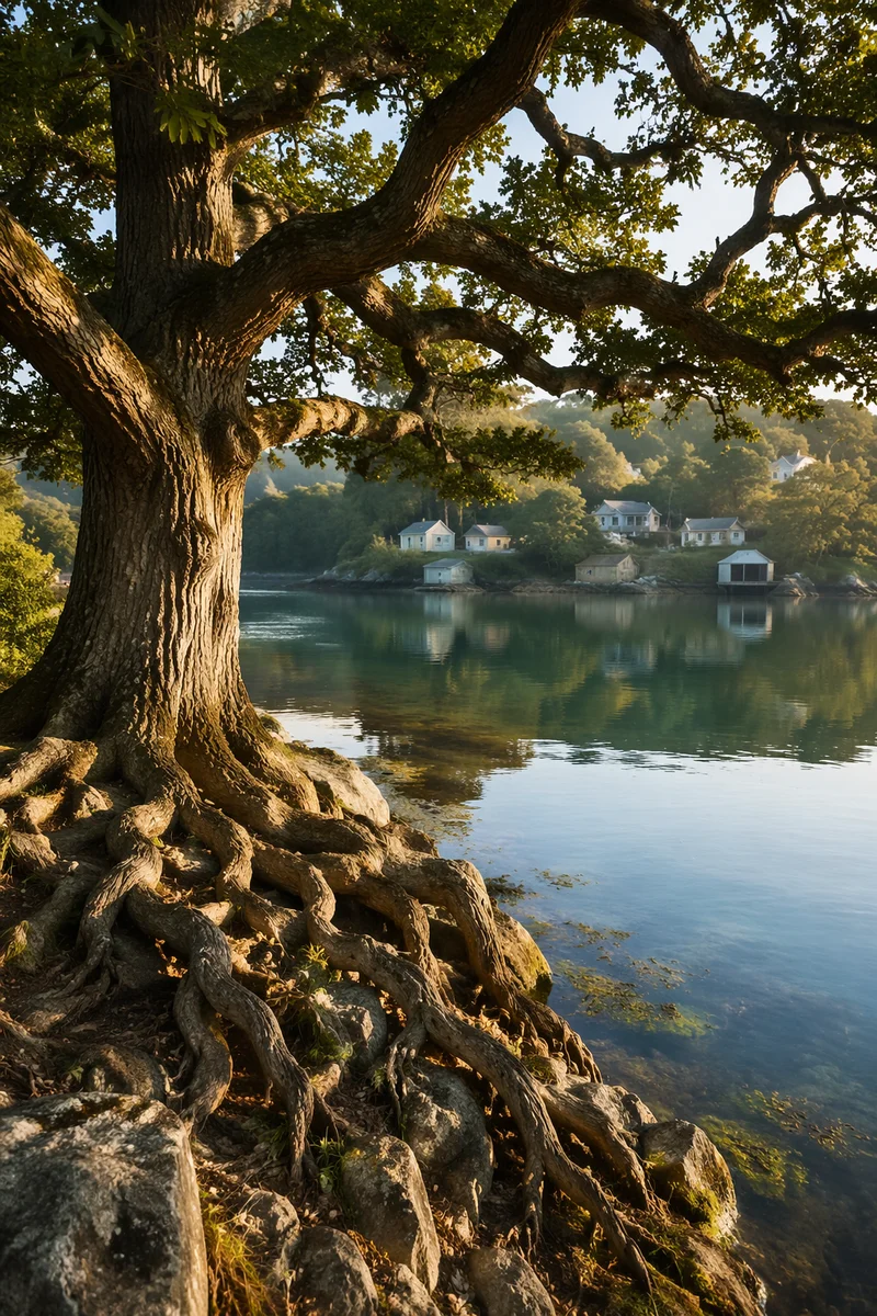 Faithful Ancient Tree by Quiet Lakeside