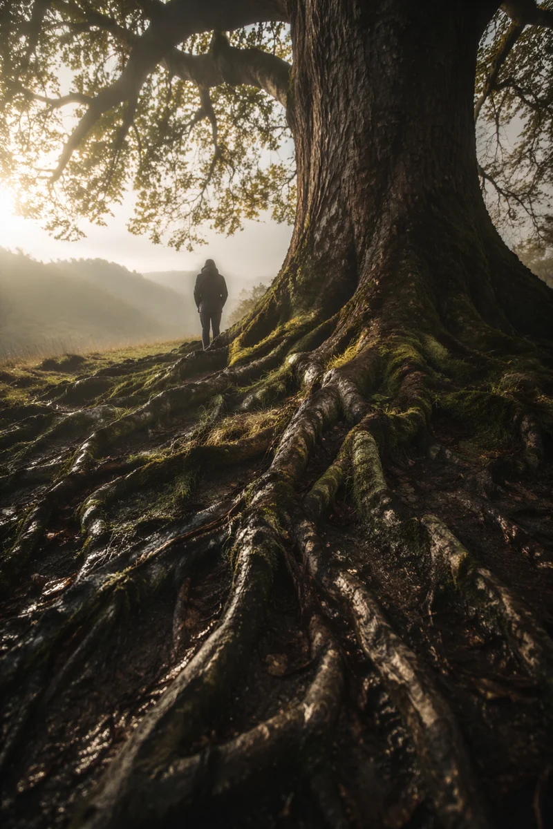 Faithful Ancient Oak with Deep Roots