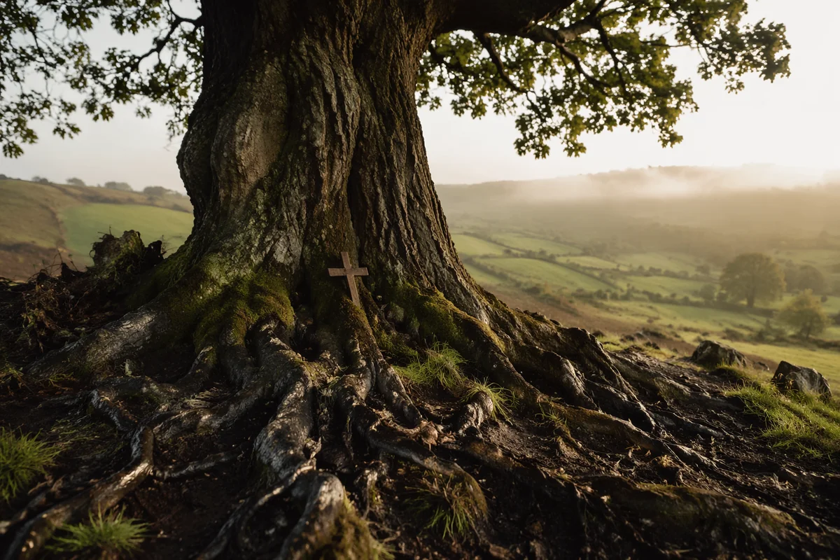 Ancient Oak Roots of Quiet Faithfulness