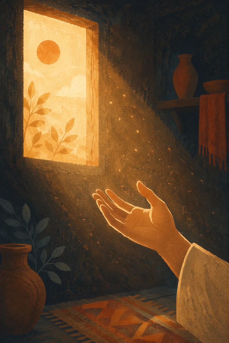 Open Hand Releasing Forgiveness in Warm Light