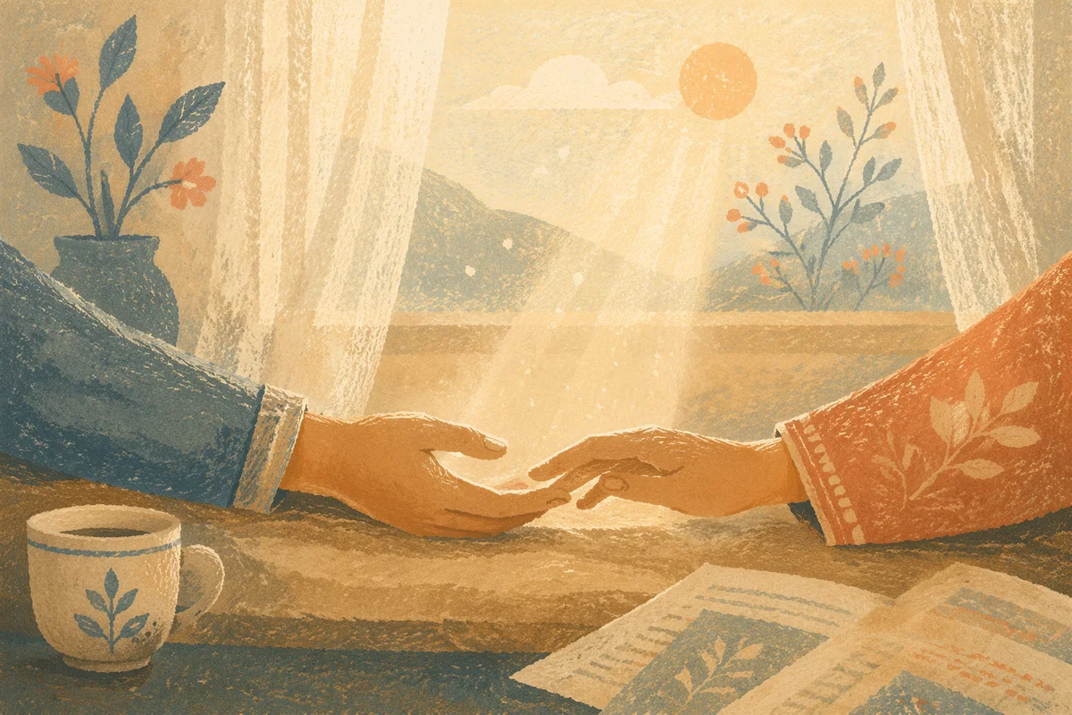 Gentle Hands Releasing in Morning Light