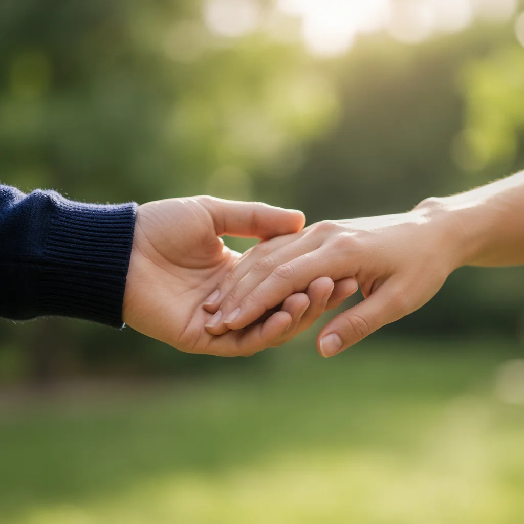 Forgiveness Hands Letting Go in Gentle Light