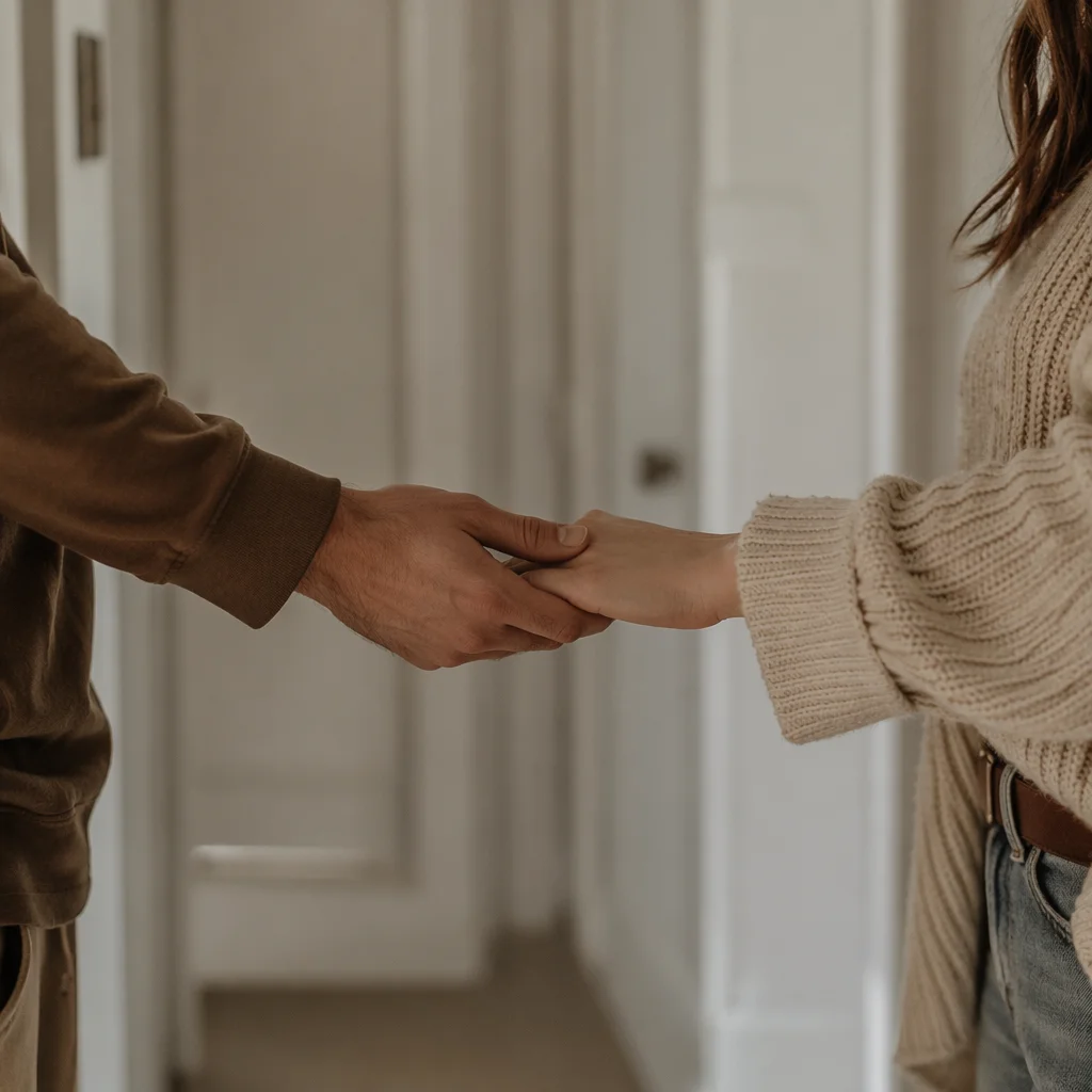 Gentle Hands Releasing in Warm Light