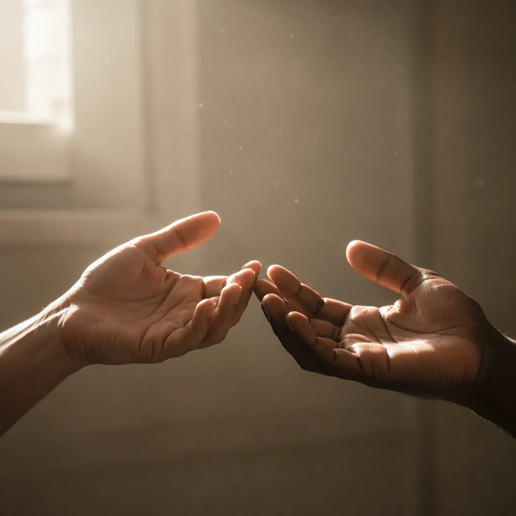 Two Open Hands in Morning Light