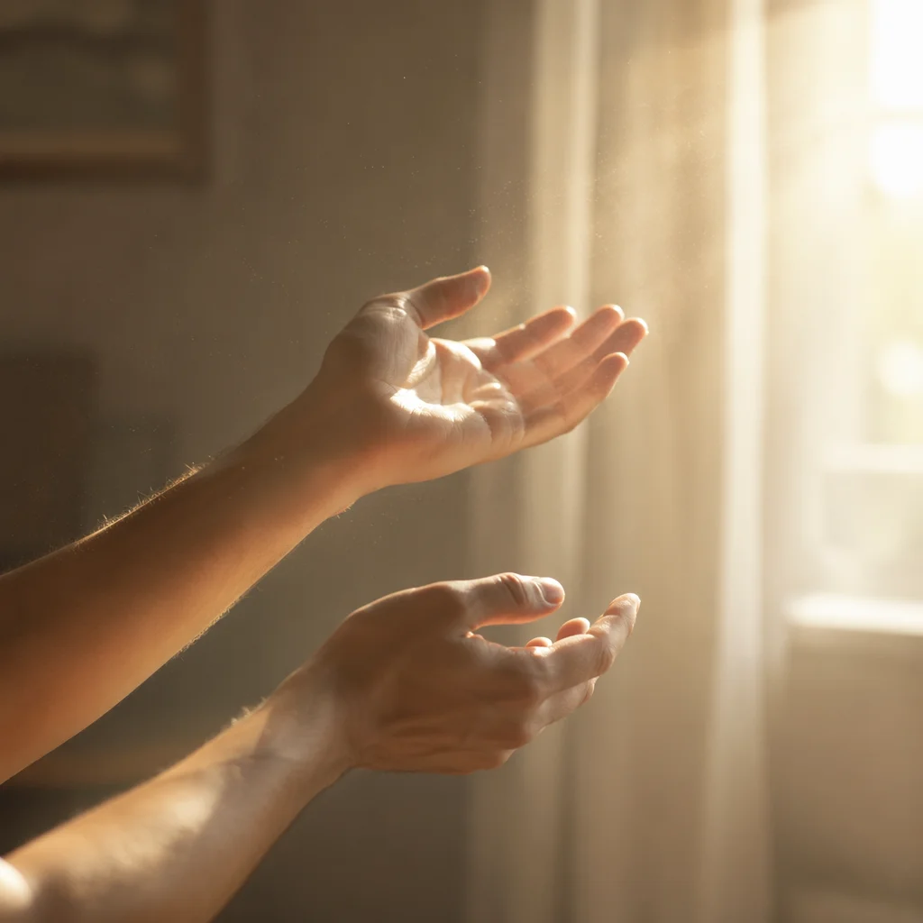 Gentle Hands Reaching Into Morning Light