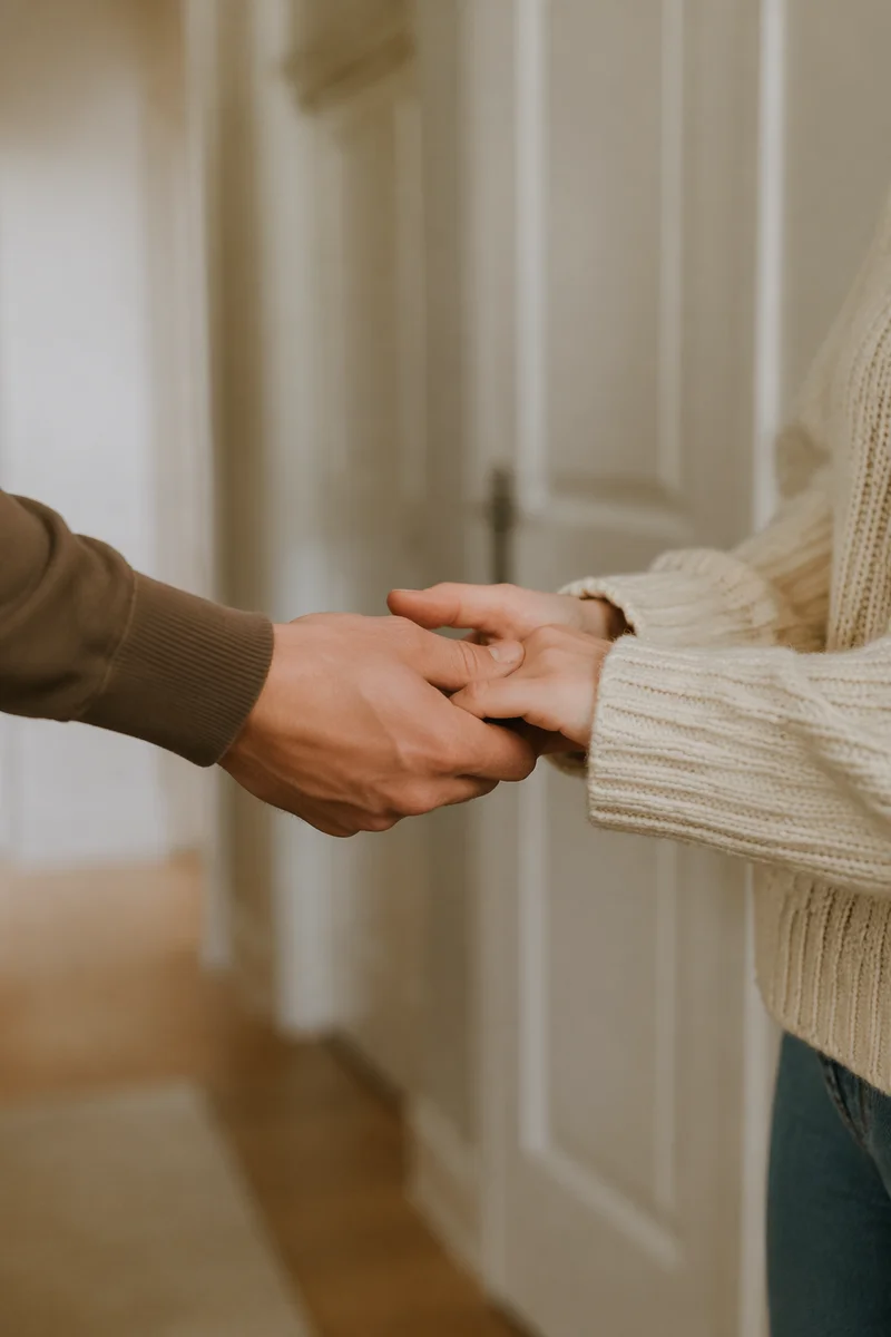 Gentle Hands Releasing in Warm Light