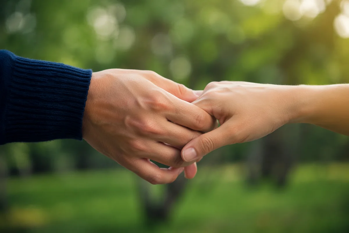 Forgiving Hands Letting Go in Soft Light