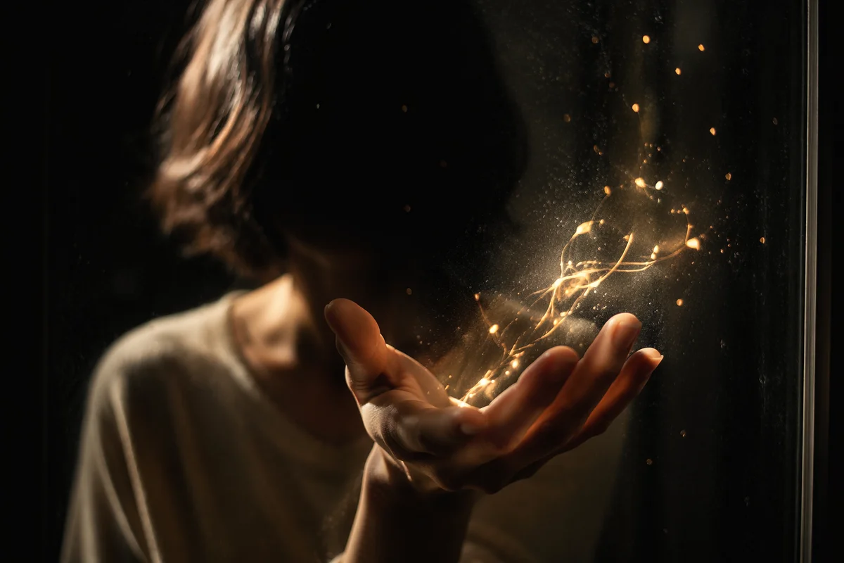 Forgiveness Hands Releasing Golden Light