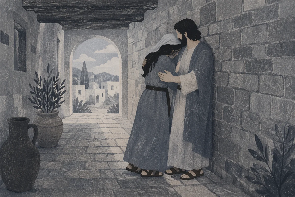 Quiet Forgiveness in a Brick Walkway