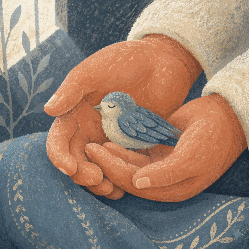 God's Love in Gentle Hands with Fledgling