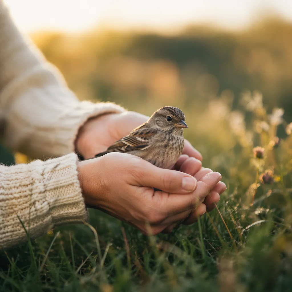 Gods Love Cradling a Small Songbird