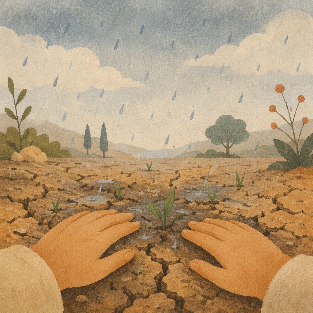 Grace Rain Renewing Cracked Earth