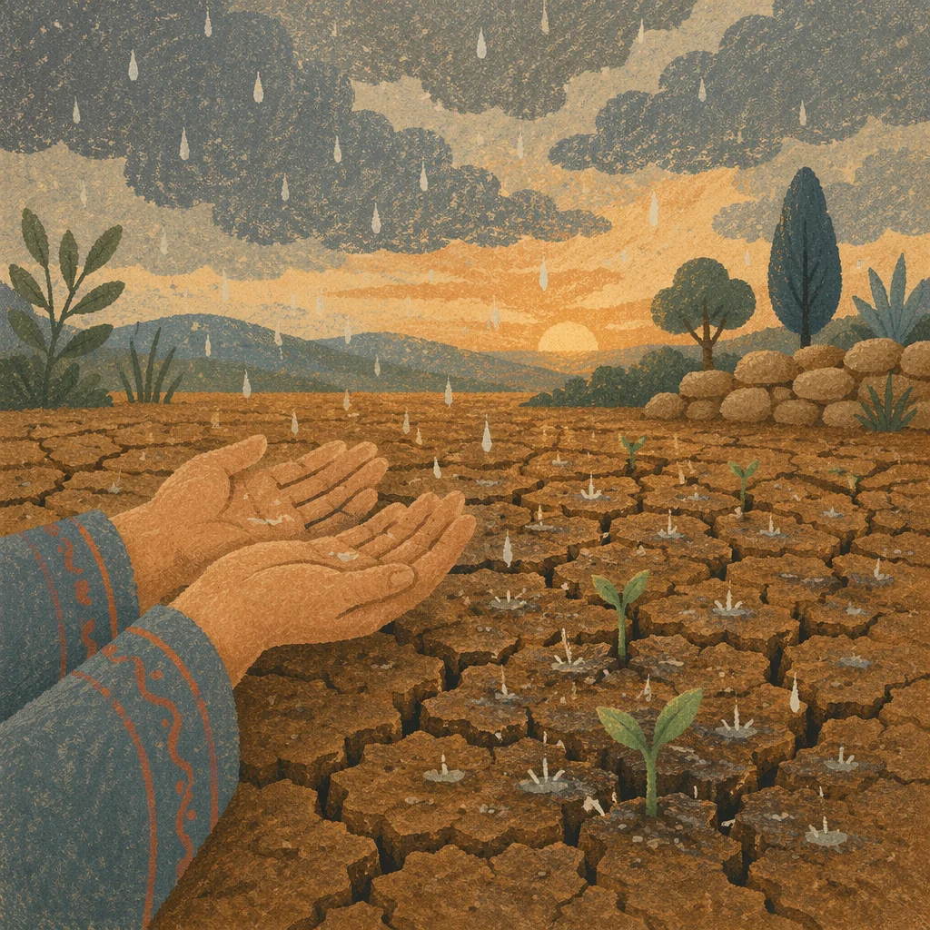Grace Rain Reviving Cracked Earth
