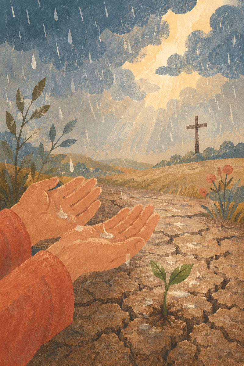 Grace Rain Reviving Cracked Earth