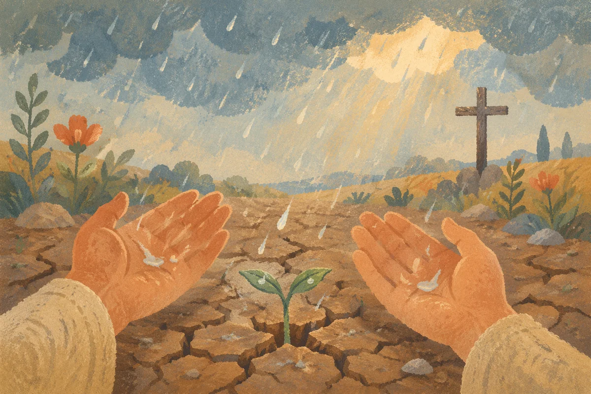 Grace Rain Reviving Cracked Earth