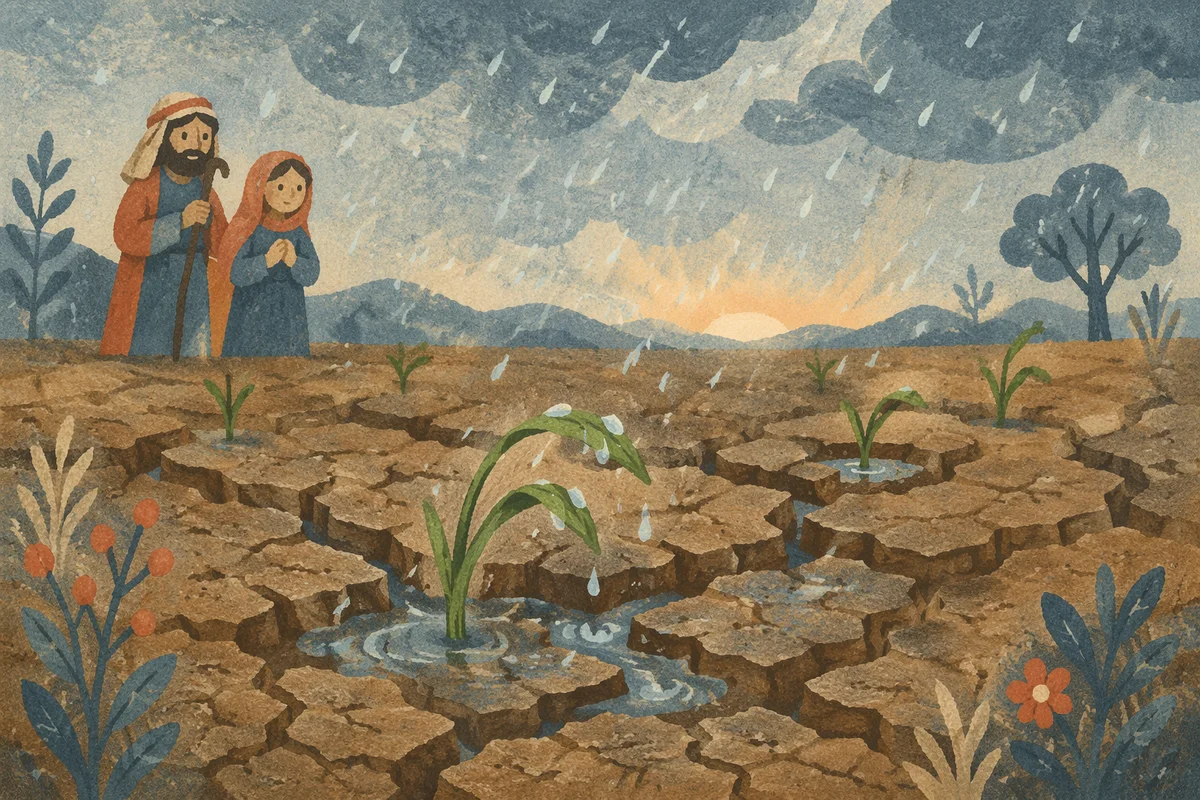 Grace Rain Reviving Cracked Earth
