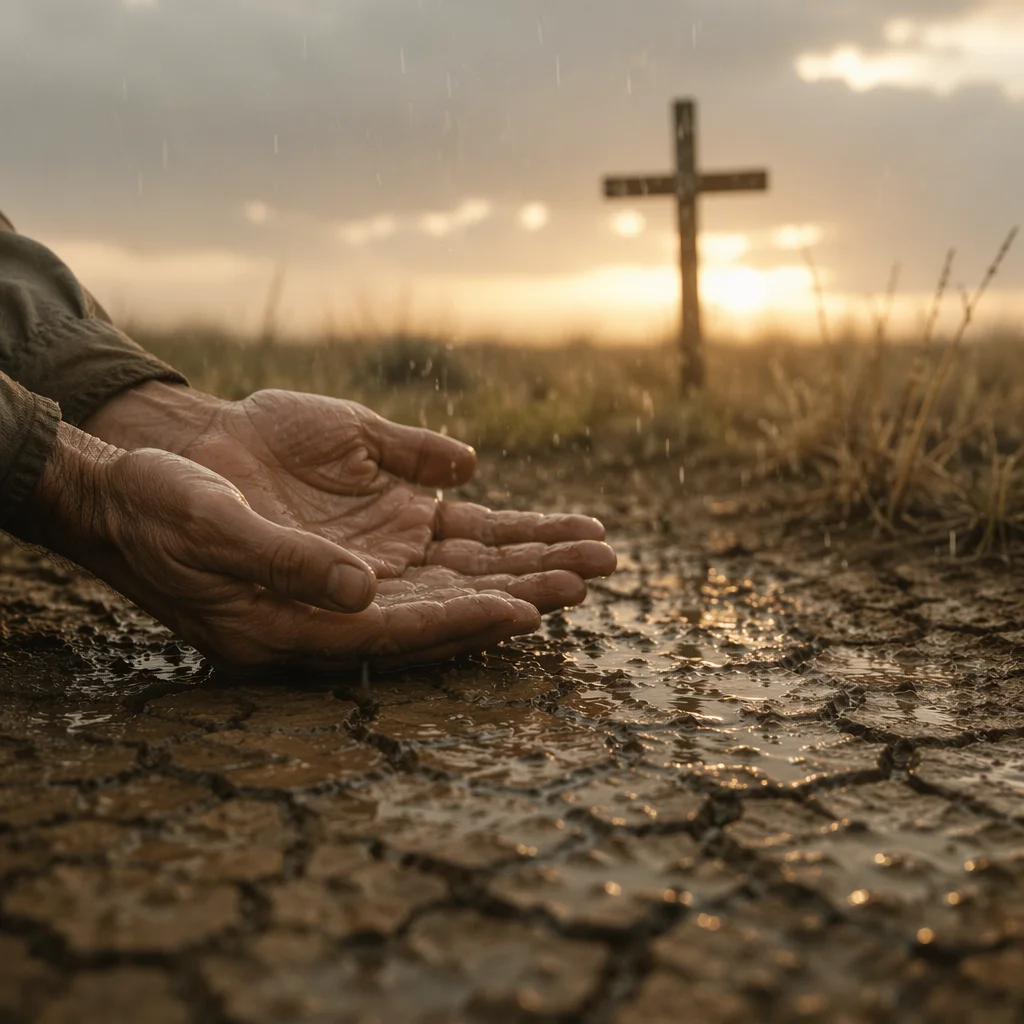 Grace Rain on Cracked Earth