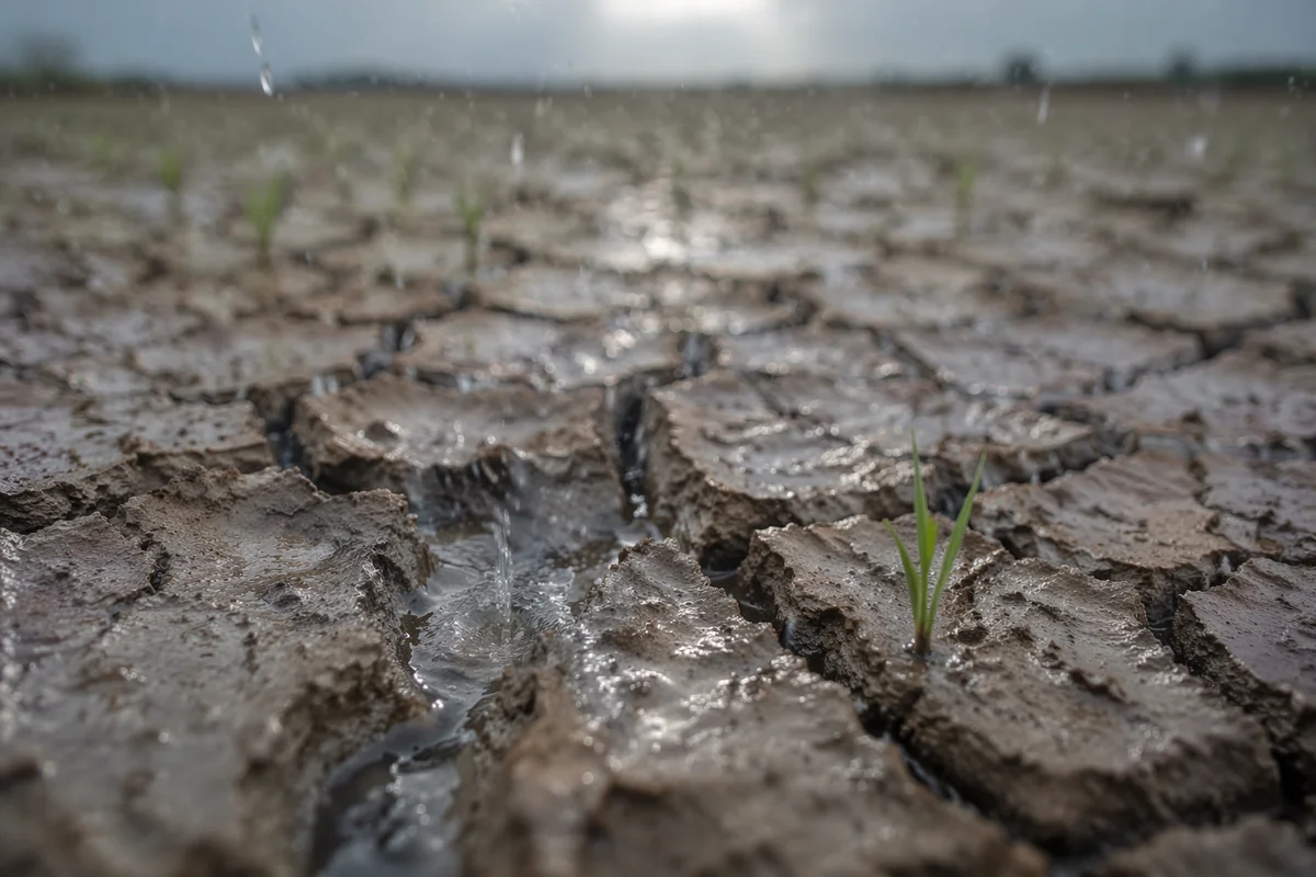 Grace Rain Reviving Cracked Dry Earth