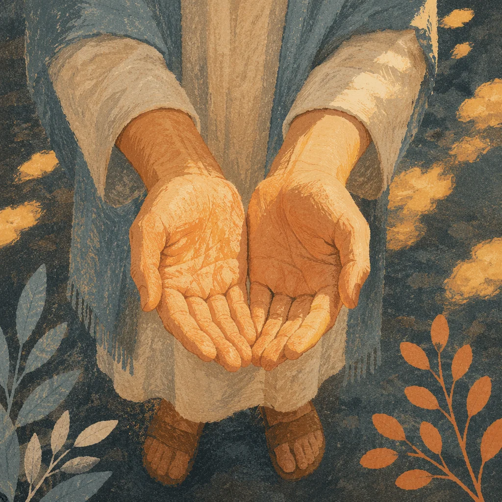 Open Hands Receiving Warm Sunlight