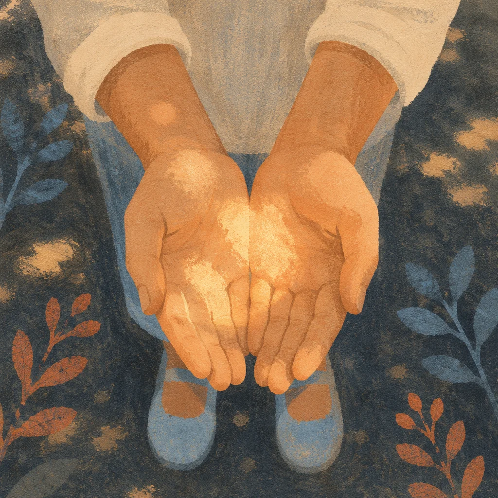Open Hands Receiving Warm Sunlight