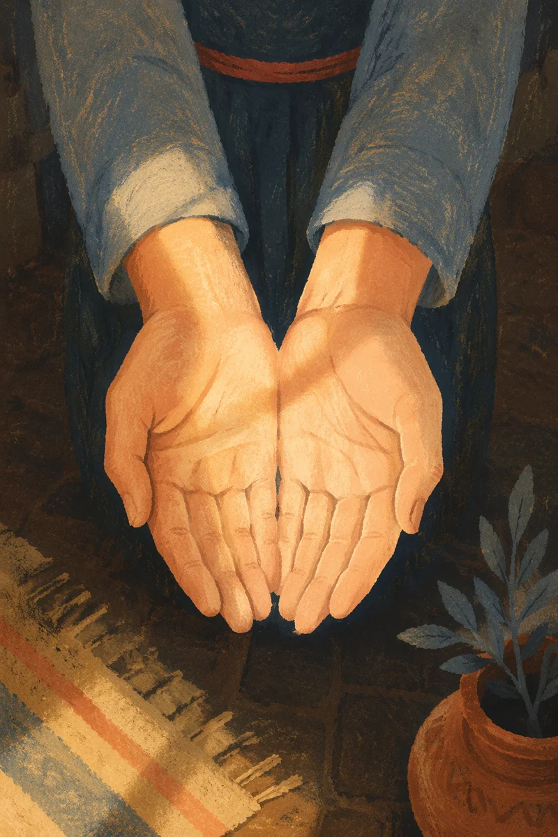 Open Hands Receiving Warm Sunlight