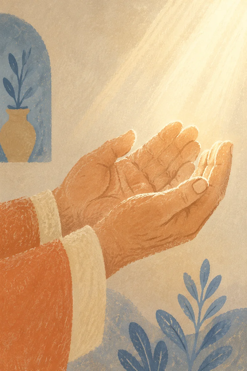 Grateful Open Hands Receiving Morning Light