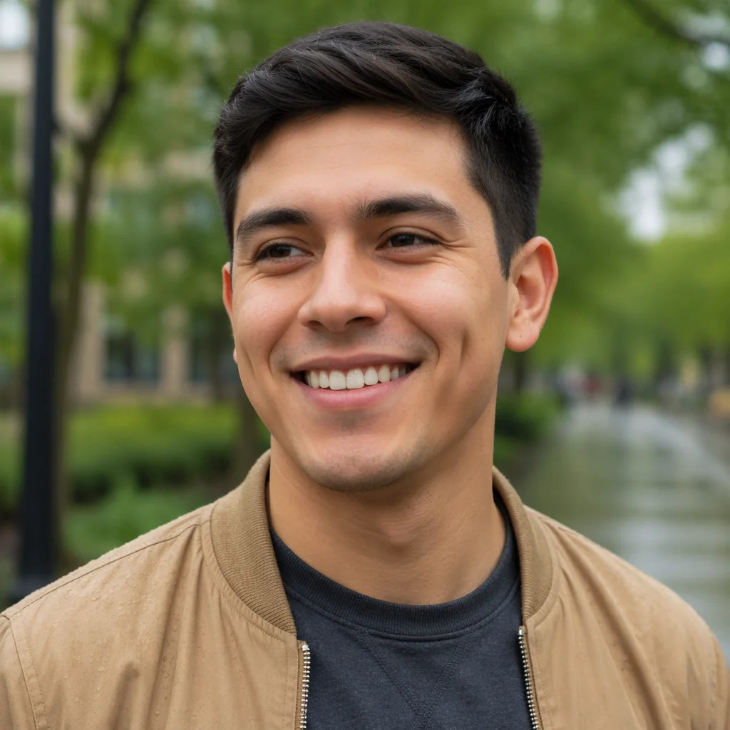 Happy Young Man Outdoor Close Up
