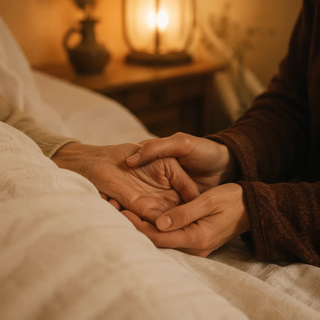 Gentle Healing Hands in Quiet Comfort