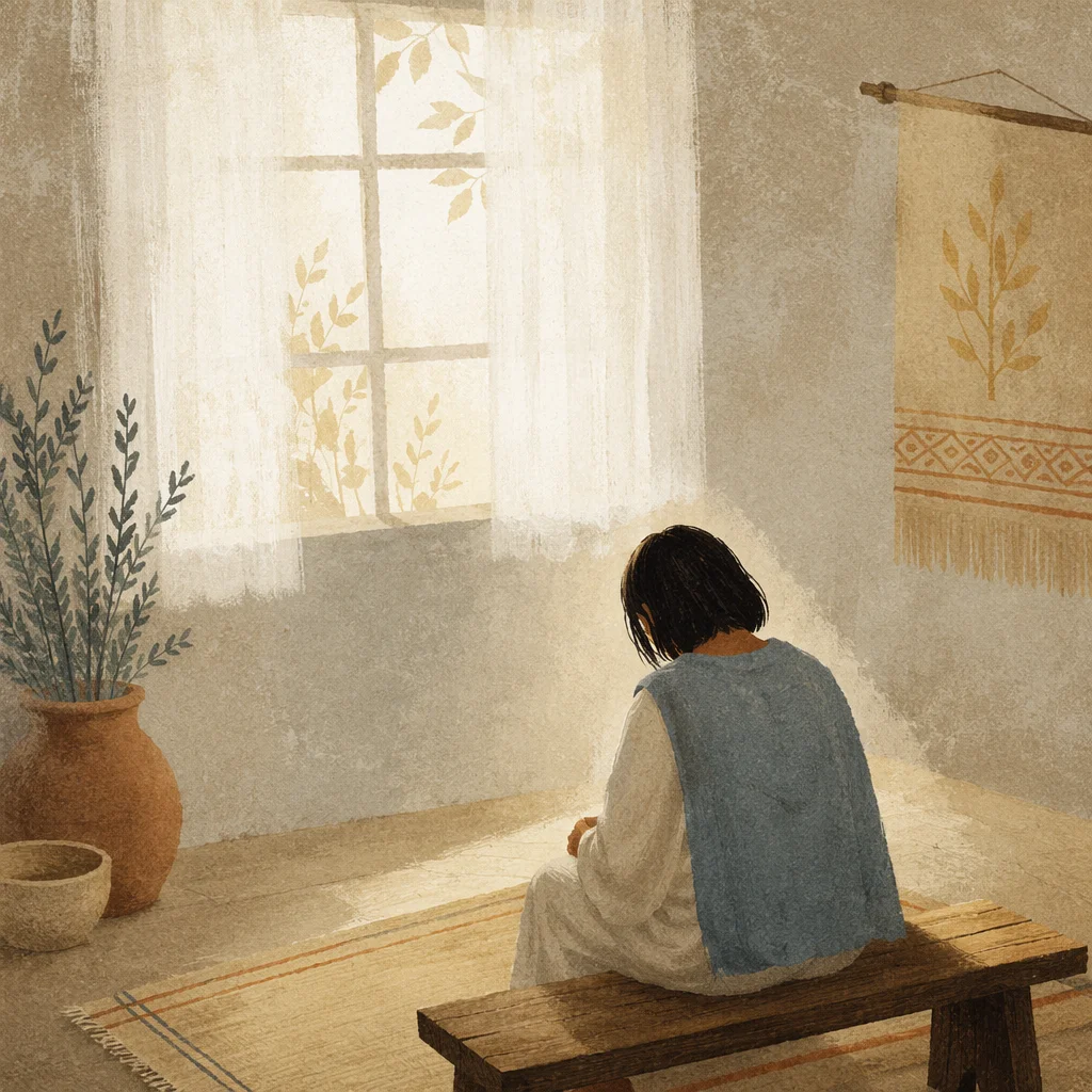 Humble Prayer by Morning Window