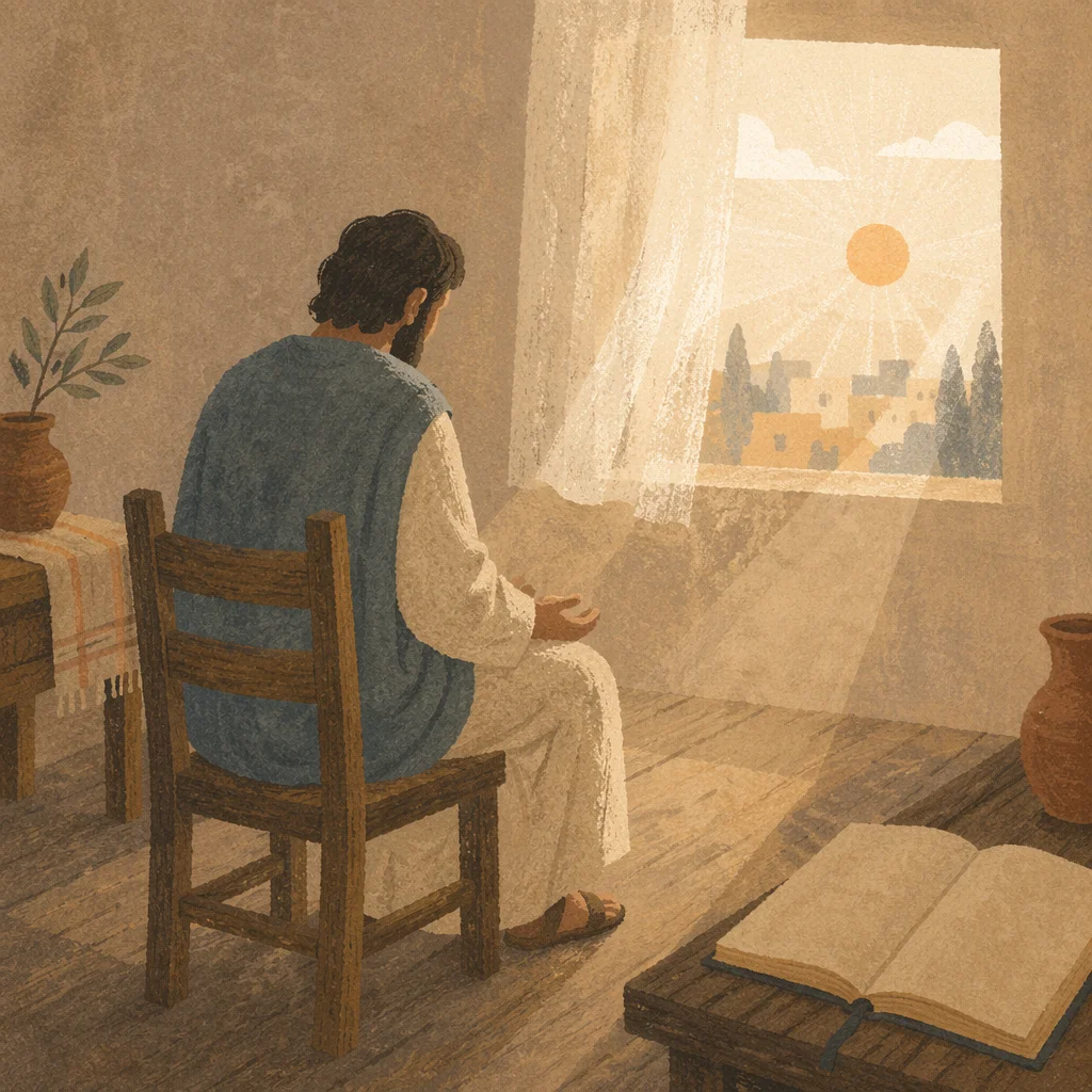 Humble Prayer in Gentle Morning Light