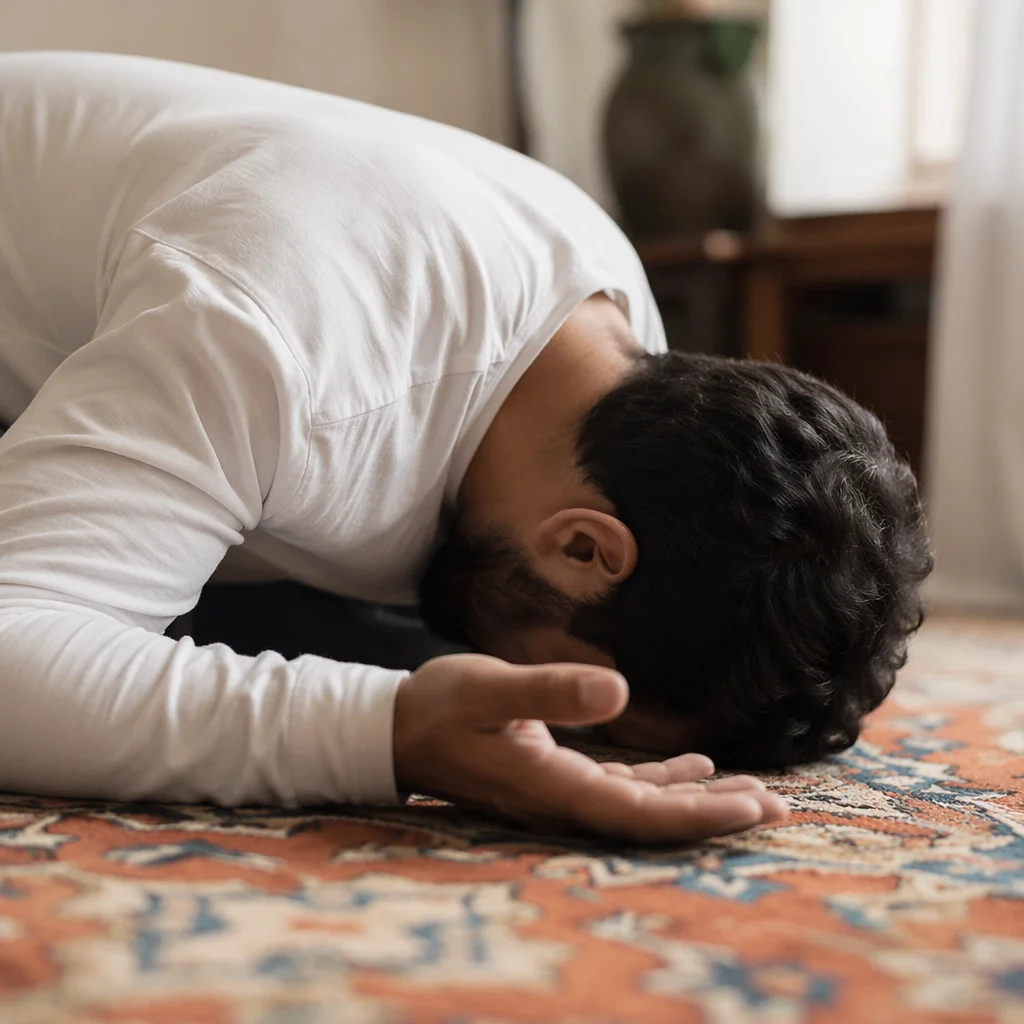Humble Prayer on Woven Rug