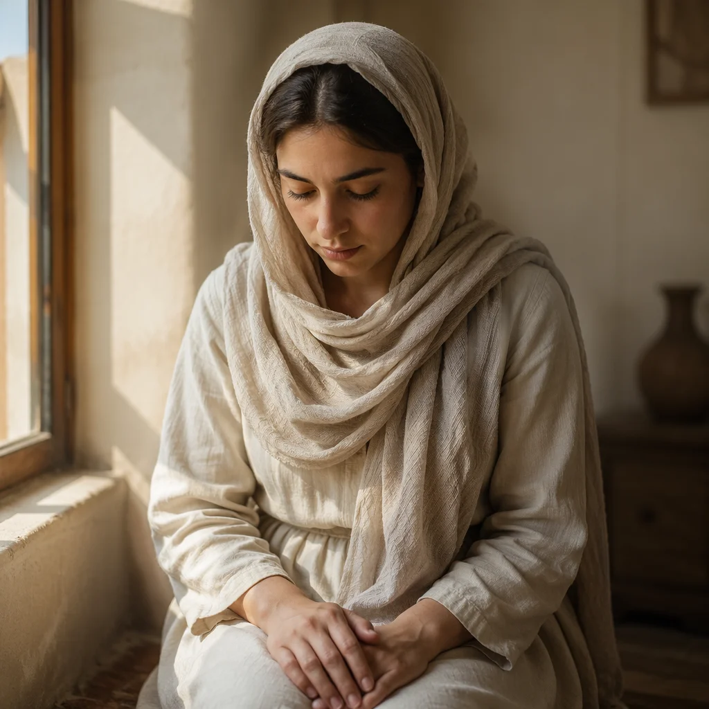 Young Woman by Sunlit Window