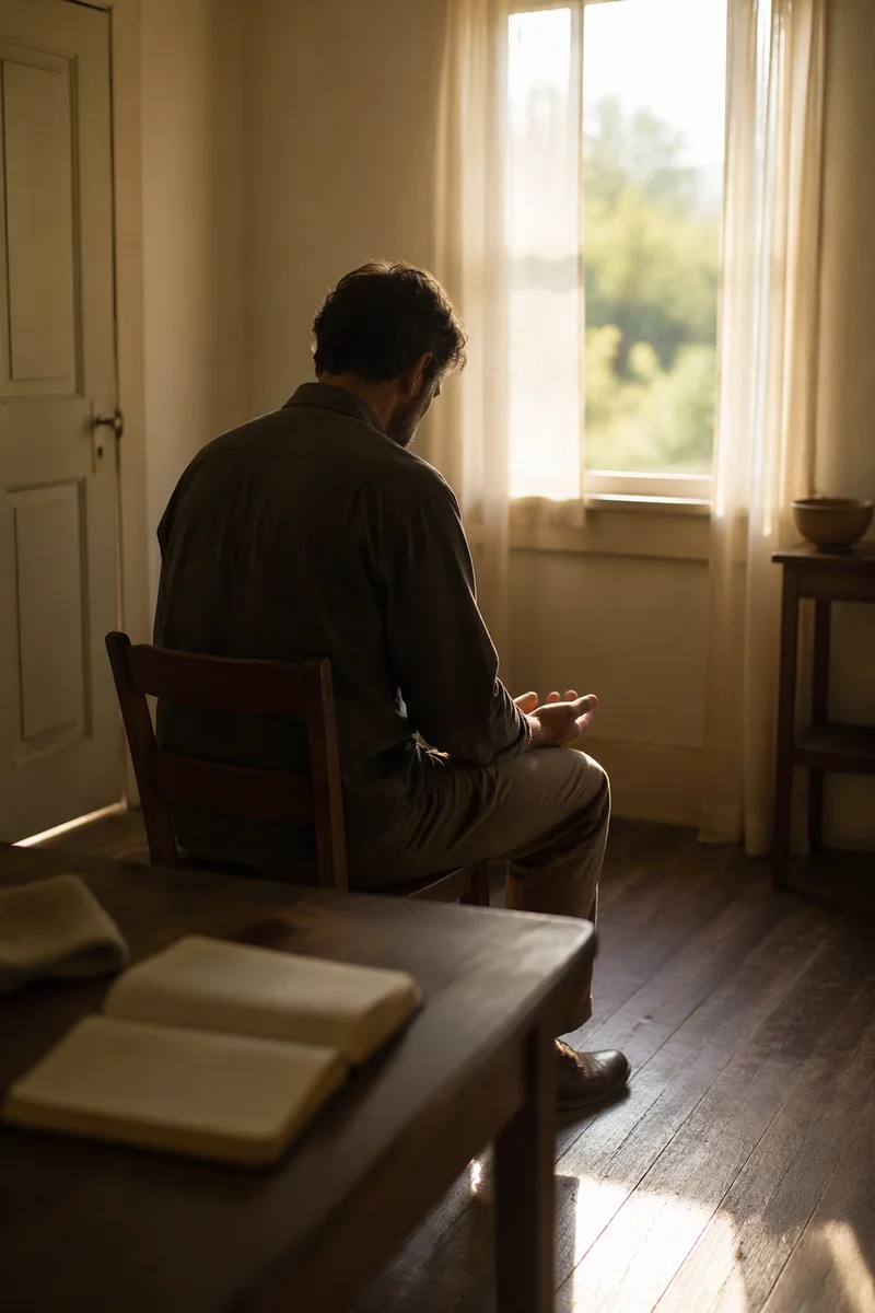 Humble Prayer in Gentle Morning Light