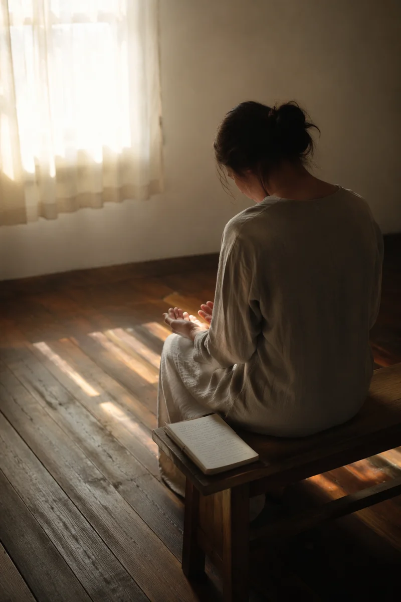 Humble Prayer in Gentle Morning Light