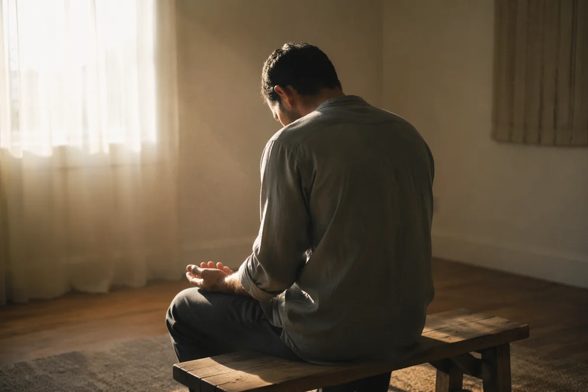 Humble Prayer in Gentle Morning Light