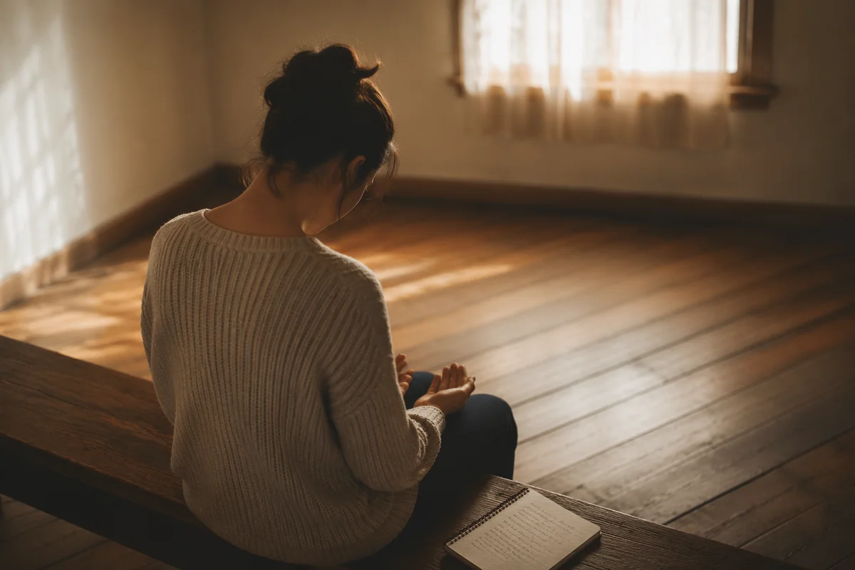 Humble Prayer in Gentle Morning Light