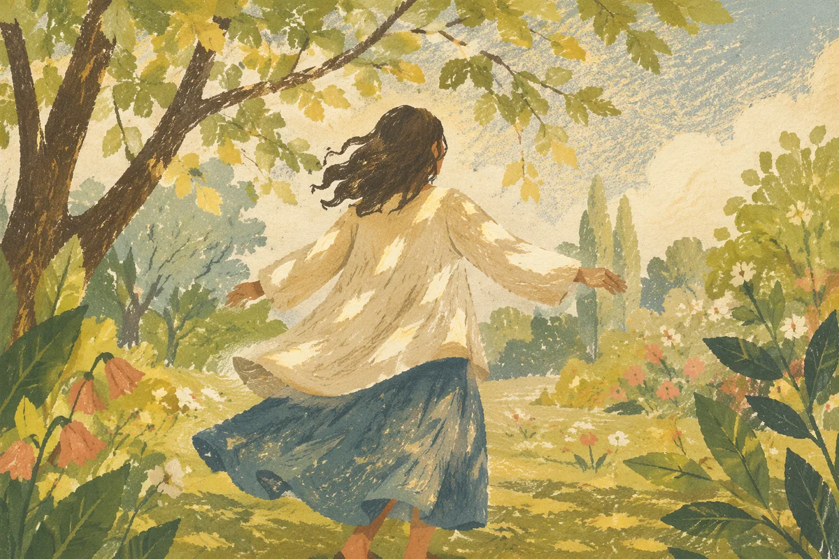 Joyful Sunlight Through Spring Leaves