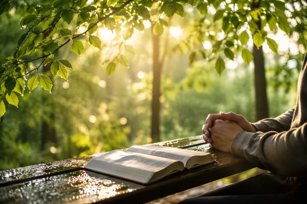 Quiet Christian Joy in Sunlit Grove