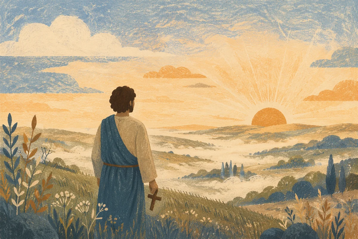 Prayerful Longing at Golden Dawn Horizon