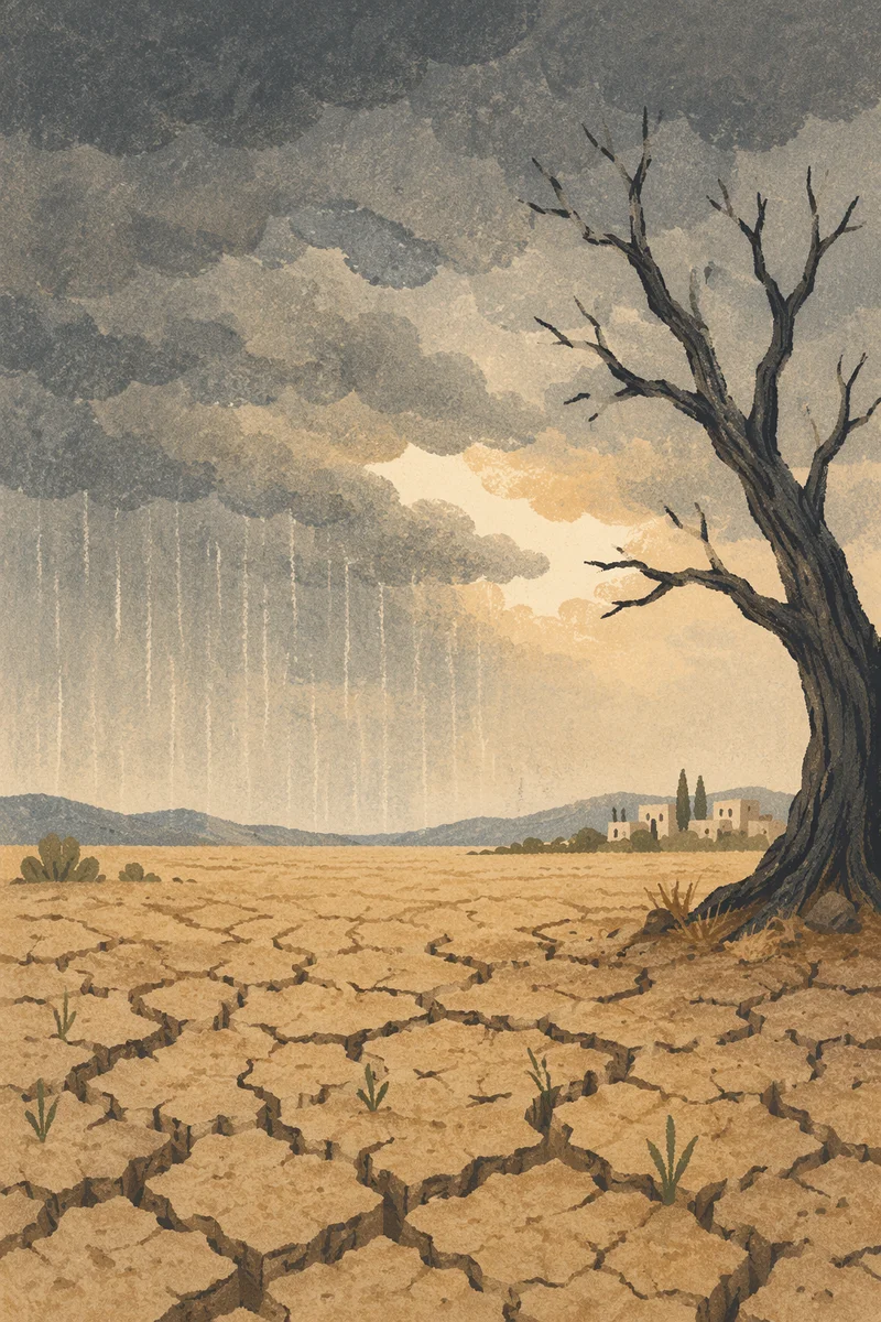 Gentle Rain of Mercy on Cracked Soil