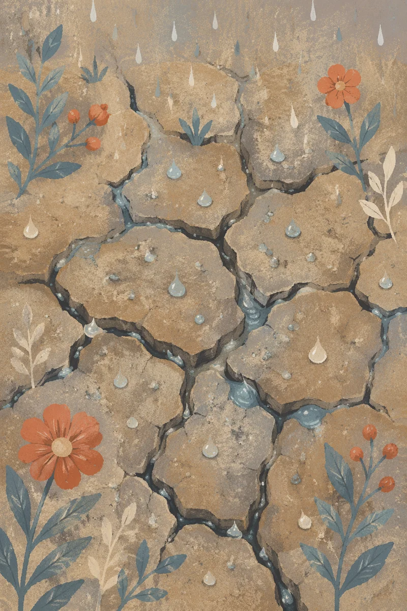 Merciful Rain on Cracked Earth