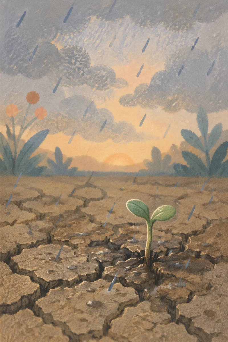 Gentle Rain of Mercy on Dry Soil