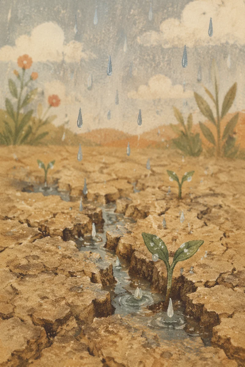 Gentle Rain of Mercy on Dry Soil