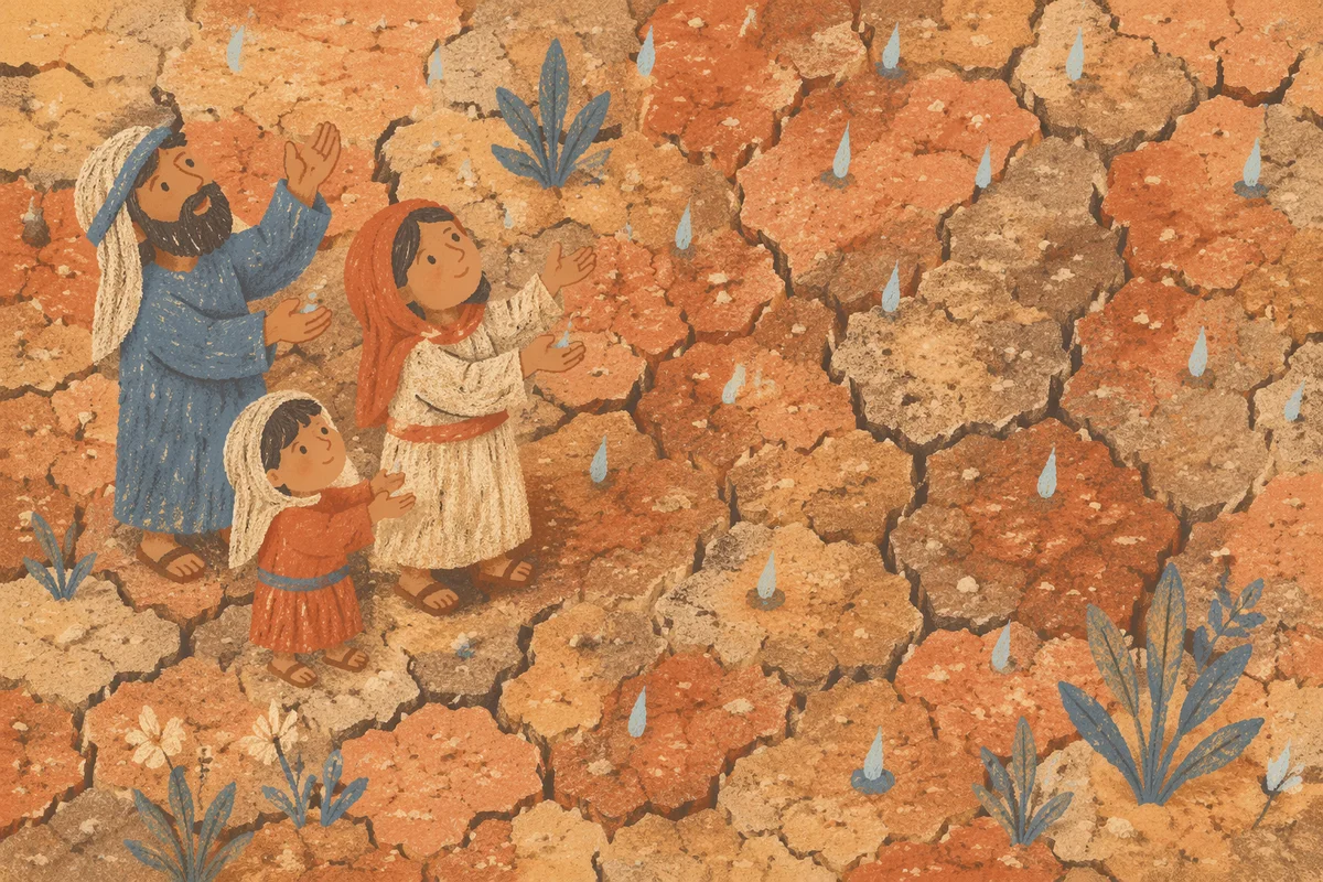 Gentle Rain Bringing Mercy to Cracked Soil