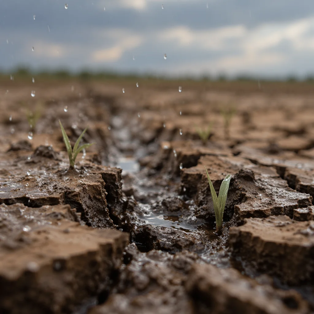 Gentle Rain of Mercy on Cracked Soil