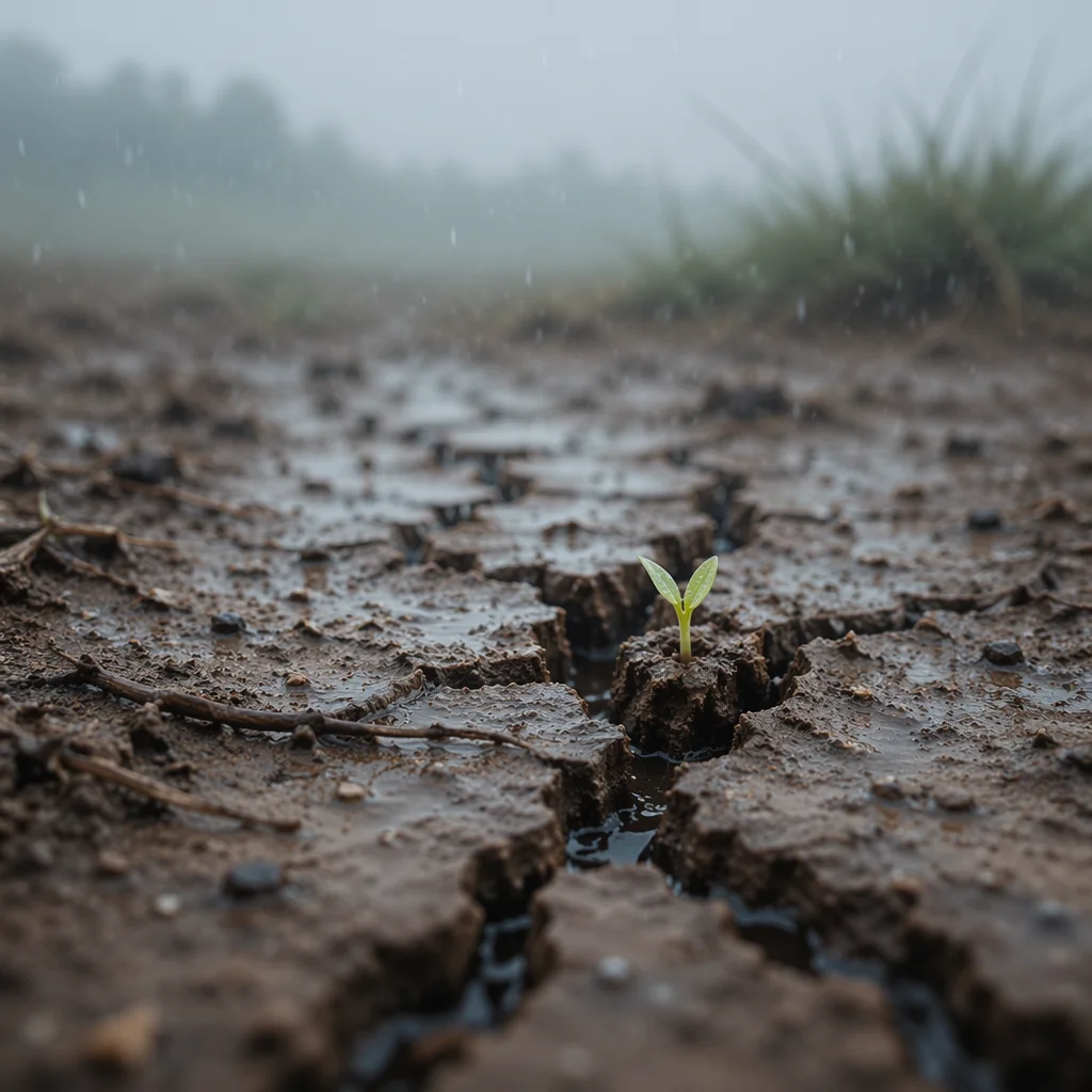 Gentle Rain Bringing Mercy to Cracked Soil