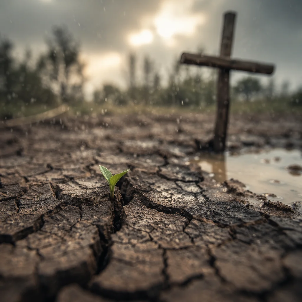 Gentle Rain Bringing Mercy to Cracked Soil