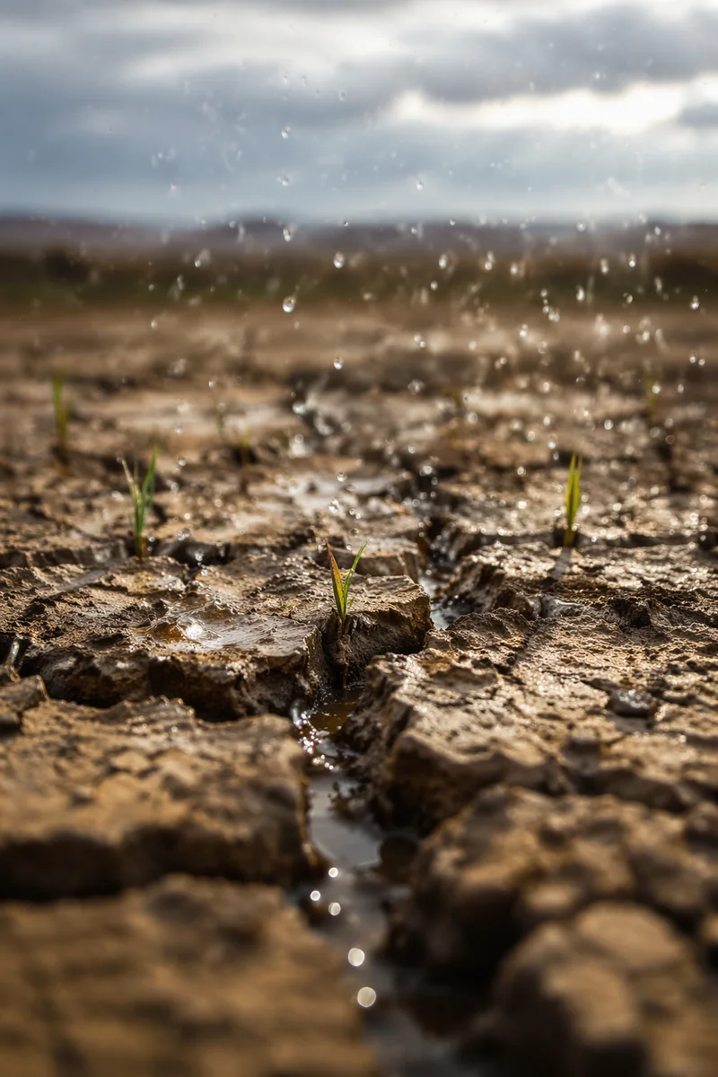 Gentle Rain of Mercy on Cracked Soil