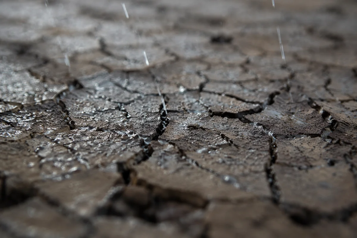 Gentle Rain Renewing Cracked Dry Soil